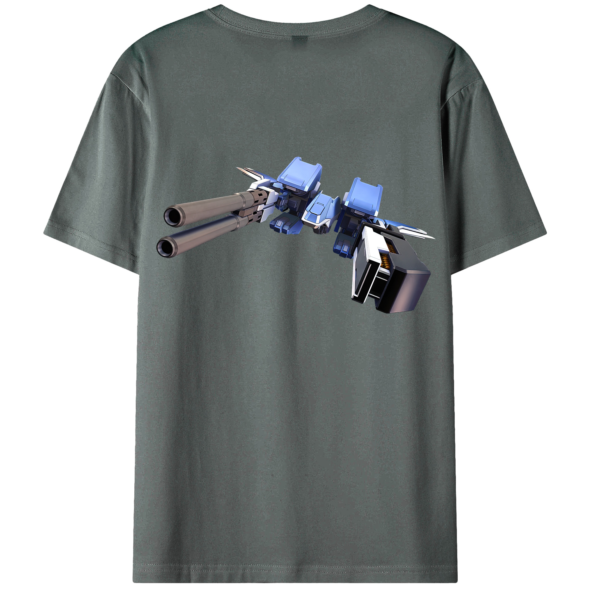 （画像用） 機動戦士ガンダム Mobile Suit Gundam 綿100％ メンズ半袖Tシャツ（バックプリント） 通気性